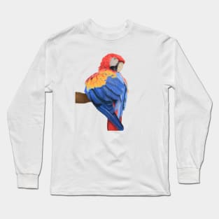Scarlet Macaw Art Painting Long Sleeve T-Shirt